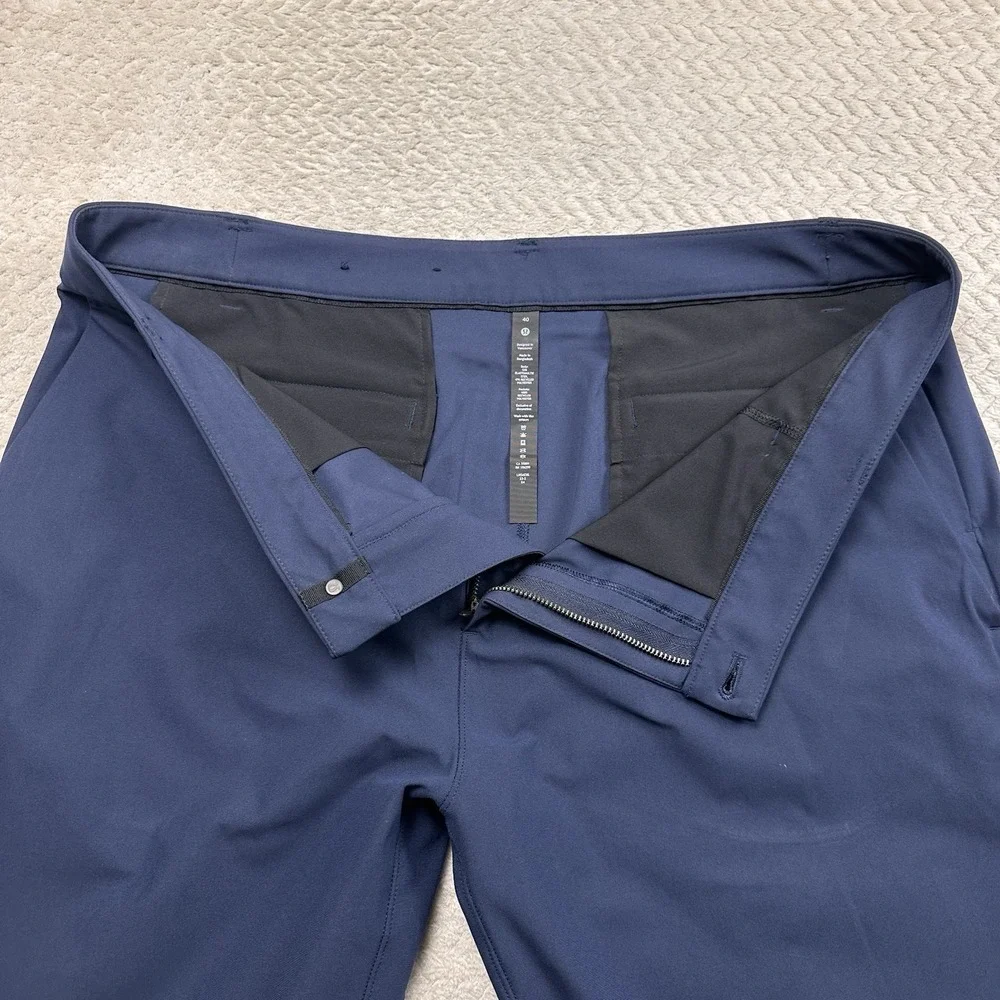 Lululemon Commission Pant Chinos Classic Warpstreme Mens Sz 40x31 Navy Blue